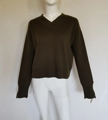 Helmut Lang super weicher kuscheliger Boxy Kaschmir Pullover Grün Oversize - Bild 1 von 4