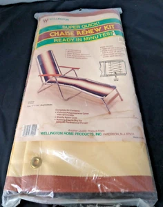 Kit Rinnovo Tessuto Ricambio Sedia Prato Wellington Vintage Chaise Lounge NOS - Foto 1 di 7