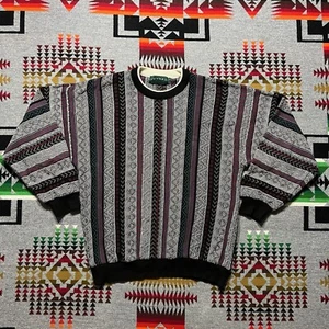 Vintage Tundra Canada Sweater Men’s Size Medium Knit Pullover Coogi Style A2 - Picture 1 of 11