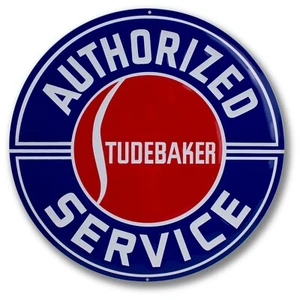 "Authorized Studebaker Service" Sign | 11.5" Diameter | 802327 - Picture 1 of 1