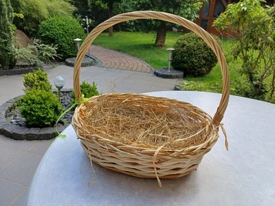 Geschenkkorb Präsentkorb Weidenkorb Henkel natur Weide Größe 40 x 30 x 38 cm LxB - Bild 1 von 2