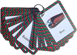 Transport Vehicles Flash Cards Kids Educational Pre School Learning Toddler/SEN - Picture 1 of 10