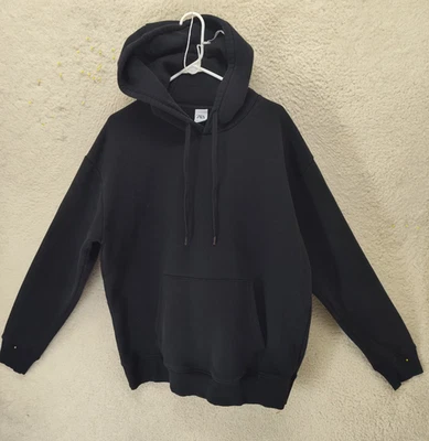 Sudadera Zara Mujer XXL Negra Mezcla de Algodón Con Capucha Cordón Pullover Regular Foto 1 de 4