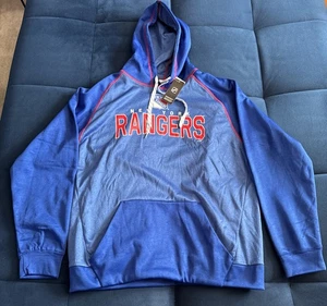 New York Rangers Official Authentic Pro Blue Hoodie Pullover NHL Hockey L Large - Bild 1 von 5