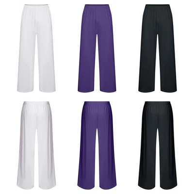 Mens Trousers Choir Dancewear Halloween Long Pants Wide Leg Liturgical Hippie - Image 1 of 4