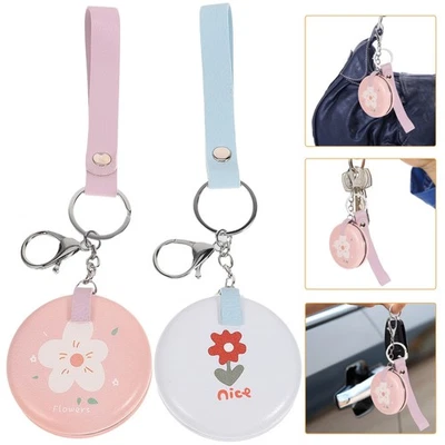  2Pcs Compact Mirror Keychains Mini Mirror Keyring Pendant Pocket Mirror - Image 1 of 4