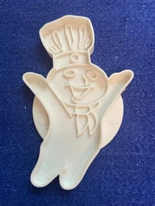 Cortador de galletas Pillsbury Doughboy de plástico blanco de colección 1997 3 1/4 pulgadas - Imagen 1 de 3