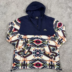 Massiver Outdoor Azteken Fleece Hoodie Pullover Southwest Print Herren L Boho Hobo - Bild 1 von 10