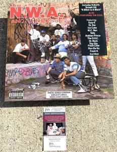 N.W.A. SIGNED Vinyl JSA COA ICE CUBE MC REN YELLA - Picture 1 of 6