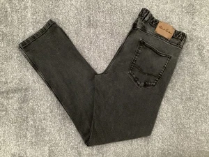 Robert Graham Jeans Men 38x31 Black Stone Wash Slim Jim Casual Preppy Logo Denim - Picture 1 of 15
