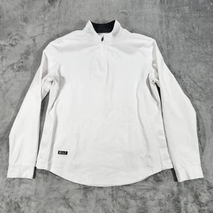 BYLT Fairway Quarter Zip Pullover Womens Large White Golf Stretch Long Sleeve - Picture 1 of 15