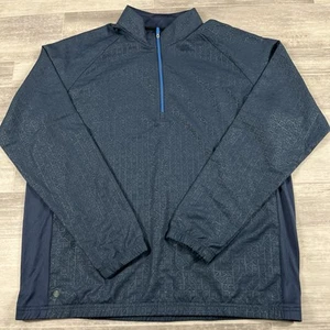 Adidas Deboss 1/4" Reißverschluss Herren Golf Sweatshirt Größe XL marineblau HA9118 neu mit Etikett $ 75 - Bild 1 von 10