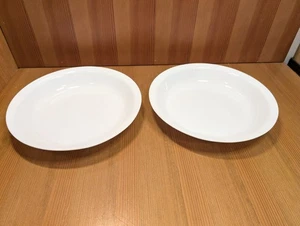 Lot of 2 Corelle WINTER FROST WHITE Pie Plate Pan Serving Server Platter 10.25” - Picture 1 of 8