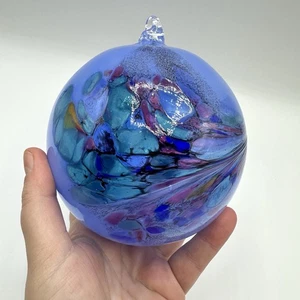 Glas Kugel Fensterkugel Einschmelzungen Mehrfarbig Glaskunst Weihnachtskugel - Bild 1 von 15