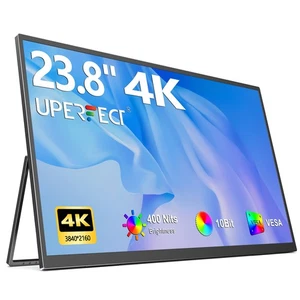 23.8 Inch 4K Portable Monitor 3840x2160 USB-C Screen Gaming Monitor for PS Xbox - Picture 1 of 8