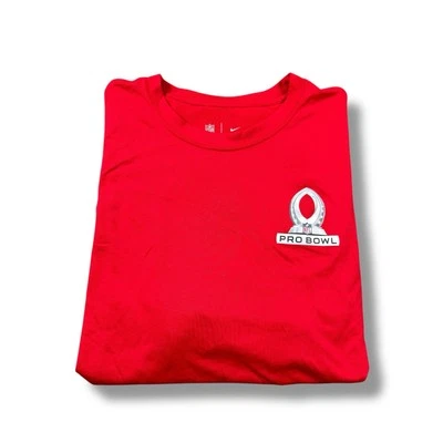 Nike NFL On-Field Player Issued Pro Bowl Red Short Sleeve Dri-Fit Shirt Mens 2XL - Image 1 of 4
