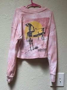 GAP The Endless Summer Pullover Sweatshirt Mallibu Girls SZ L (10) Pink Surfing - Picture 1 of 6