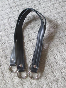 Miche Cinghie per Borsa Piatte Nere 20 Pollici con Moschettoni Argento/Cromo - Foto 1 di 1