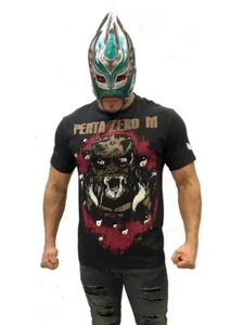 TALIVISION A0414 PENTA ZERO M BLACK GOLD PRINT TSHIRT AEW-WWE-CMLL-AAA-ROH - Picture 1 of 4