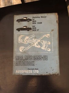 VINTAGE 1955-68 MG MIDGET MGA-2 CAM & MBG GT WORKSHOP MANUAL AUTOBOOK FREE SHIP - Picture 1 of 3