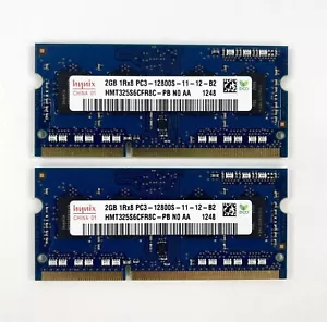 SK HYNIX 4GB (2x2GB) 1Rx8 PC3-12800S DDR3 SODIMM Laptop Memory RAM - Picture 1 of 2