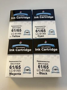 Brother Printers LC-61/65 Sealed Color Ink Cartridges Set of 4 Colors - Picture 1 of 10