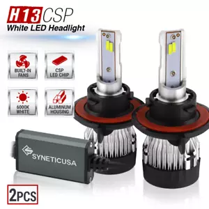 Error Free 9008/H13 CSP LED Headlight High-Low Beam Bulbs 1920LM 6000K White - Picture 1 of 10