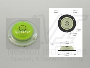 4pcs Acrylic Ø42x30x11mm Clr Round Bullseye Spirit Bubble Level Sens: ±1° ncirc - Picture 1 of 1
