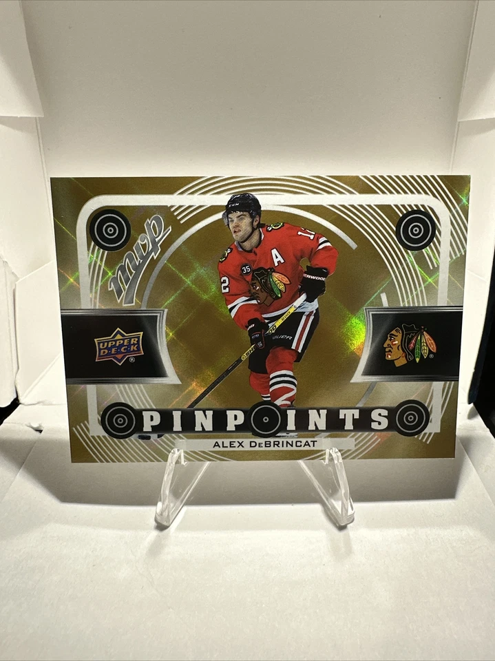 2022-23 UD MVP Pinpoints Gold Variant Blackhawks - ALEX DeBRINCAT - Image 1 of 4