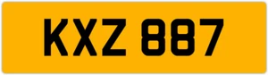 KXZ 887 K 3x3 DATELESS PRIVATE NUMBER PLATE KATE KEV KAZ KAS KAREN KAT KYLE KEN - Picture 1 of 1
