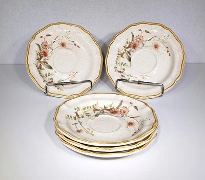Juego de 5 platillos Mikasa Field Bouquet EB805 rosa floral 6,25" usado en excelente estado Foto 1 de 4