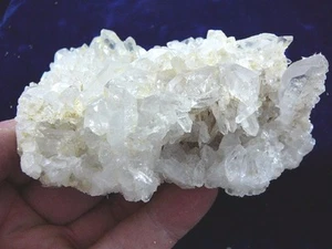 (R238) 4" de largo transparente blanco cuarzo cristal puntos aguas termales Arkansas espécimen - Imagen 1 de 3