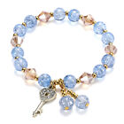 Bead Crystal Bracelet With Diamond Love Key Pendant Bracelet Ladies Bracelet _cu