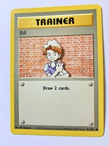 BILL - Base Set - 91/102 - Common - Trainer - Unlimited - NM - Picture 1 of 2
