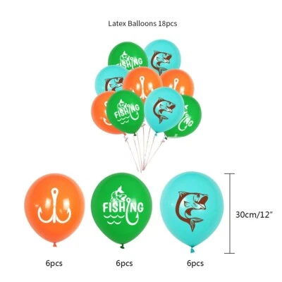 Go Fishing Balloon Fishman Birthday Party Event Decoration 18 12" Lovely Design