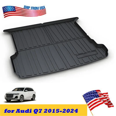 Trunk Boot Tray Liner Mat Floor Carpet All-weather for Audi Q7 2015-2024 7seats - Image 1 of 4