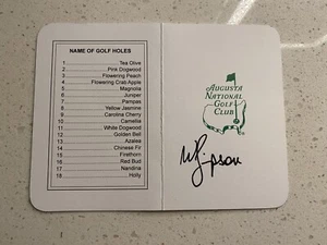 Webb Simpson signierte Masters Golf Scorekarte Augusta National 2025 US Open PGA - Bild 1 von 2