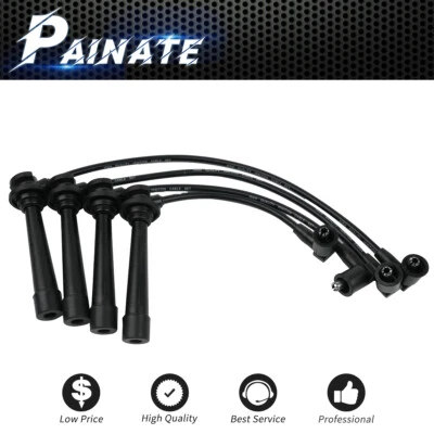 4X Spark Plug Wire Set for 2001-2005 Kia Rio L4 1.5L 1.6L Naturally Aspirated Foto 1 de 4