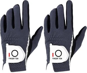 Value 2 Pack Men's Golf Gloves Rain Hot Summer Grip Left Hand Right Black Gray - Picture 1 of 10