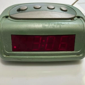 Green General Time Corporation Digital Alarm Clock Red Numbers - As is - Picture 1 of 8