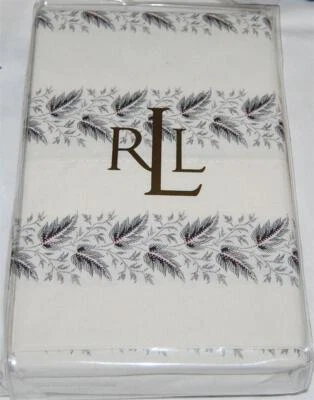 Ralph Lauren Winter Cottage Leaf King Pillowcases New 1st Quality - Image 1 of 2
