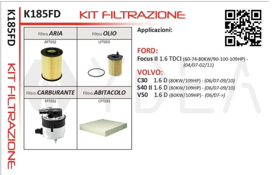 Kit Komplettservice Filter Ford/ Volvo K185FD - Bild 1 von 1