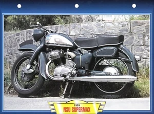 PHOTO /  FICHE TECHNIQUE MOTO  /  NSU SUPERMAX . 1955 .   NEUVE - Picture 1 of 1