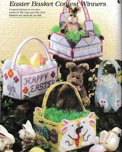 Easter Baskets - 4 Designs - 7 count plastic canvas- Plastic Canvas Pattern ONLY - Picture 1 of 1