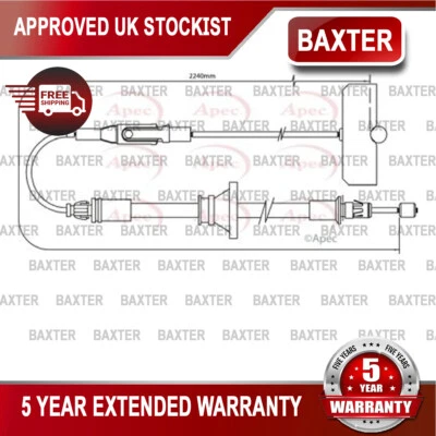 Fits Vivaro 1.9 DTI 2.0 CDTi 2.5 Baxter Front Centre Hand Brake Cable 93168828 - Image 1 of 2