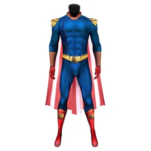 The Boys Homelander Cosplay Costume Jumpsuit Cloak Halloween Outfit - Picture 1 of 7