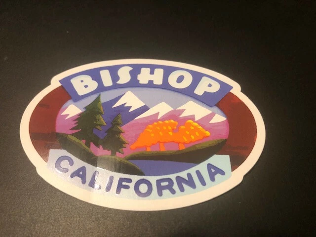 BISHOP CALIFORNIA Mountain STICKER Regional CA Visitor TOURIST Souvenir