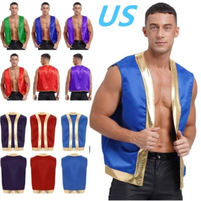 Hombres Indio Árabe Príncipe Sapo Disfraz Chaleco Halloween Juegos con disfraces Vestir Foto 1 de 4