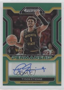 2022-23 Panini Prizm Draft Picks College Penmanship Green Tyson Etienne Auto