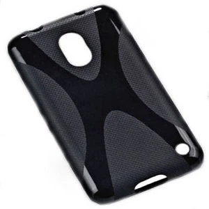 X-Rubber Silikon TPU Handy Hülle Cover Case Schutz Schwarz für Nokia Lumia 620 - Picture 1 of 2